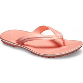 Crocs tofflor dam Crocband Flip ljusrosa och vita 11033 6KP