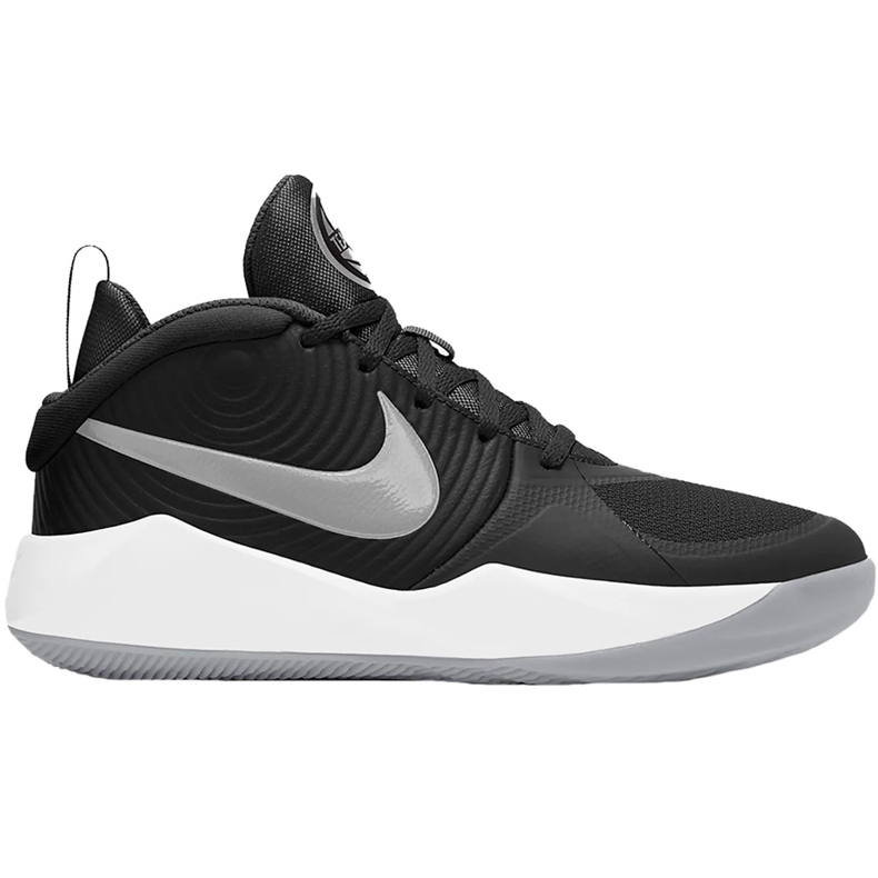 Nike Team Hustle D 9 svart-grå-vita AQ4224 001 barnskor