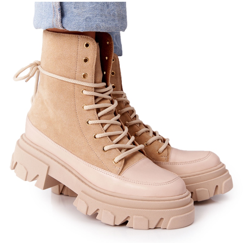 Suede Boots Workery Lewski Shoes 3007-0 Sand beige mångfärgad