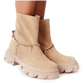 Suede Boots Workery Lewski Shoes 3006-0 Sand beige mångfärgad