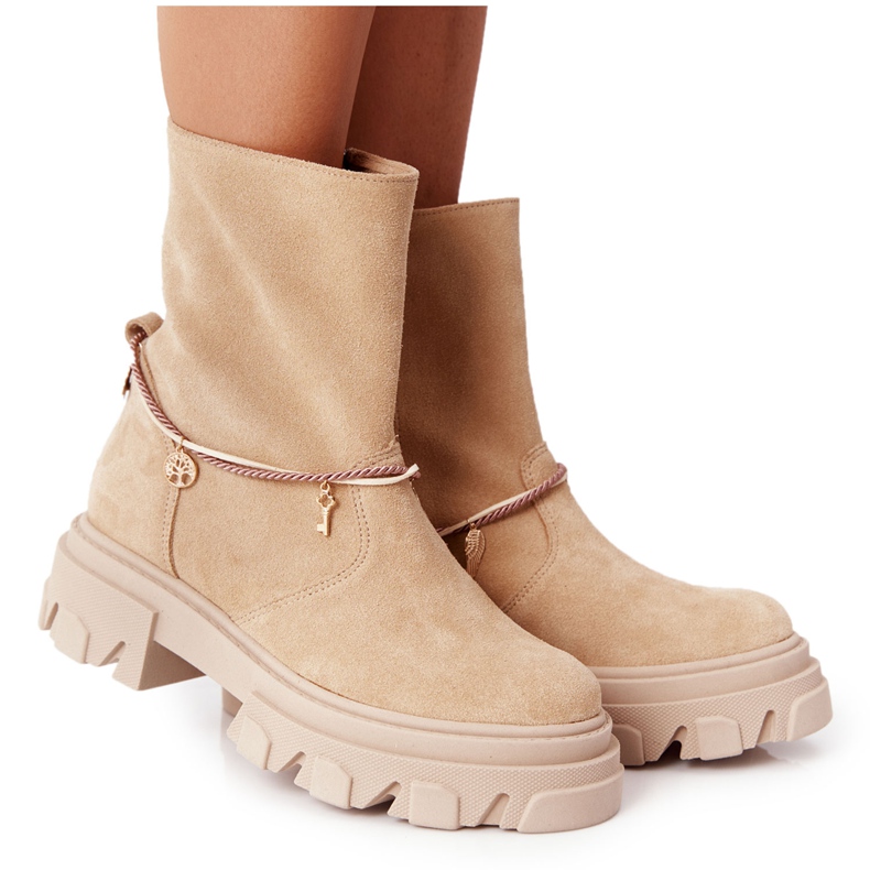 Suede Boots Workery Lewski Shoes 3006-0 Sand beige mångfärgad
