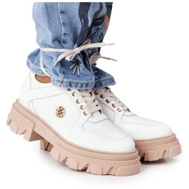 Läder Oxfords Lewski Shoes 3011-0 Vit