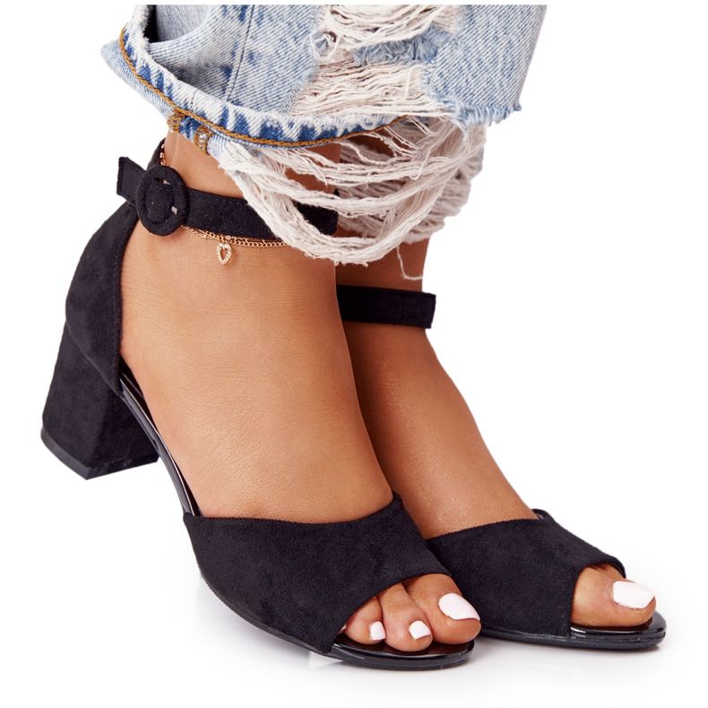 Mocka Sandaler med hög klack Vinceza 21-20100 Svart