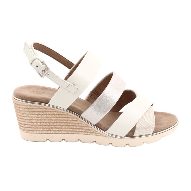 Kvinnors lädersandaler Silver Caprice 9-28708-26 silver-