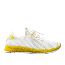 Marley vita och gula slip-on skor