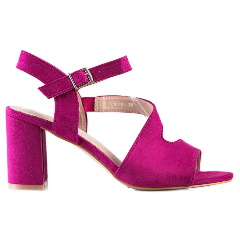 S. BARSKI Trendiga högklackade sandaler från S.BARSKI rosa