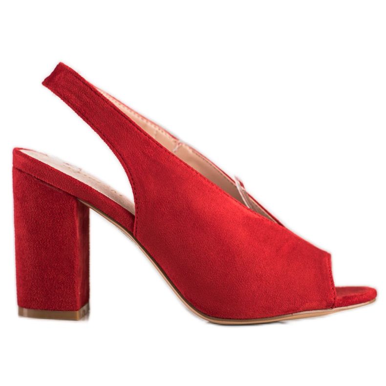 S. BARSKI Byggda sandaler S.BARSKI röd