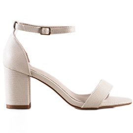 Goodin Klassiska högklackade sandaler beige