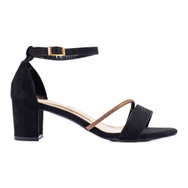 Goodin Eleganta sandaler med cubic zirconia svart