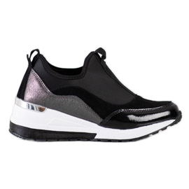 Goodin Wedge Sneakers i läder svart