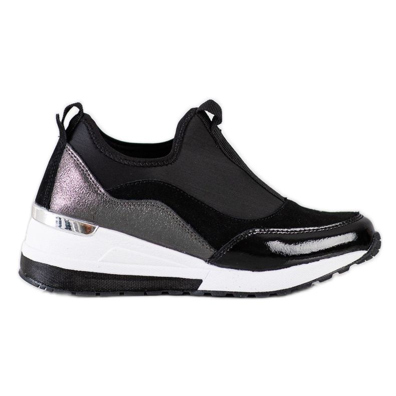 Goodin Wedge Sneakers i läder svart