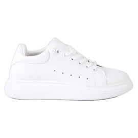 SHELOVET Vita sneakers på plattformen