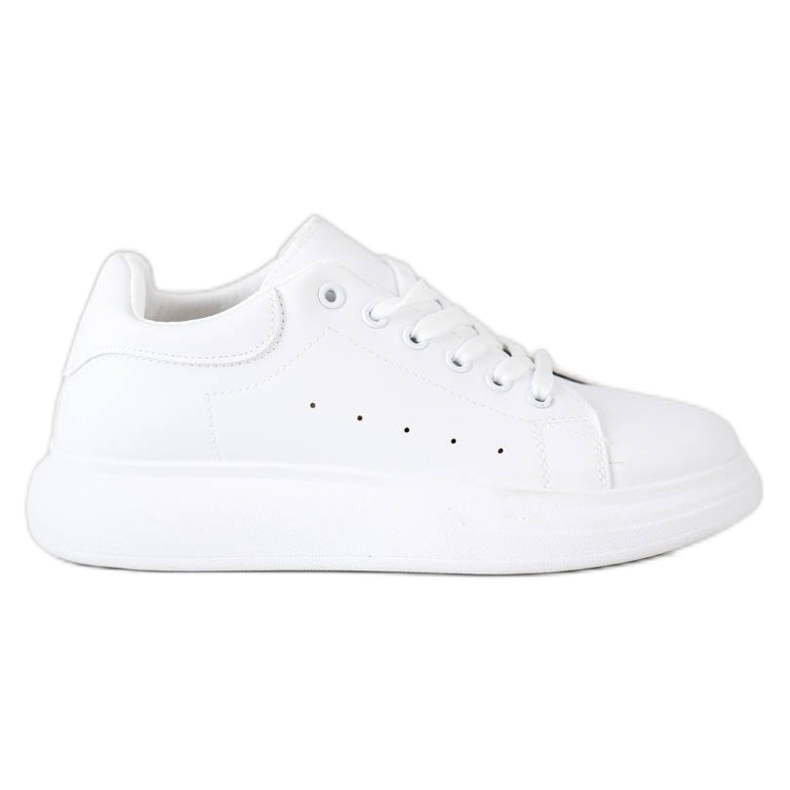 SHELOVET Vita sneakers på plattformen