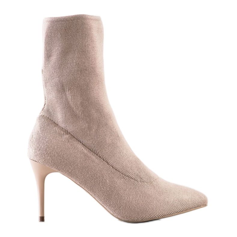 Sabatina Vårstövlar på hög klack beige