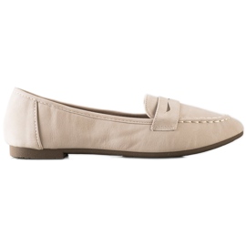Nio Nio Beige loafers med ekoläder