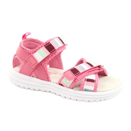 American Club Girls 'Sandals Leather kardborrinsättning Arman Club Pink RL44/21 rosa
