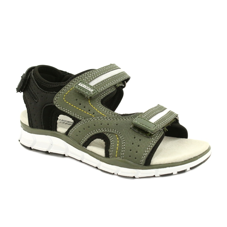 American Club Sportssportpojkar läderinsats ES33/21 Khaki grön