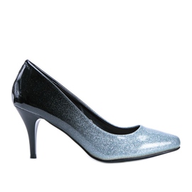 Katharine svart och blå glitter pumps silver-