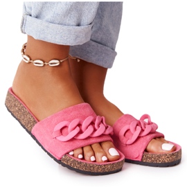 MSMG Rosa Makayla mocka tofflor på korkensula