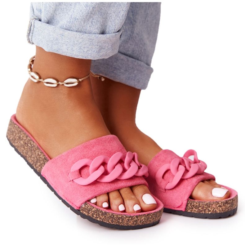 MSMG Rosa Makayla mocka tofflor på korkensula