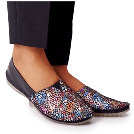 Kvinnors läder Maciejka 01930-87 Black Ballerinas svart mångfärgad