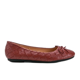 Kaiden röda flätade ballerinor