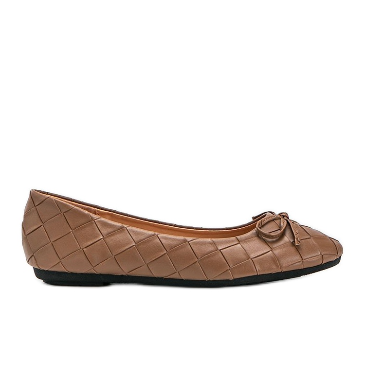 Kaiden beige flätade ballerinor