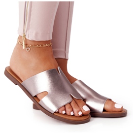 Läder Tofflor Sergio Leone Sk 063 Silver