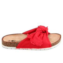 Röd bomullsröd WS11 Röda tofflor