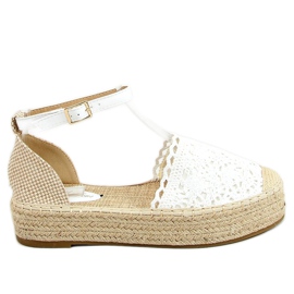 Vit spets espadriller 888-85 Vit
