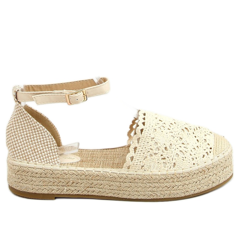 Beige spets espadriller 888-85 Beige