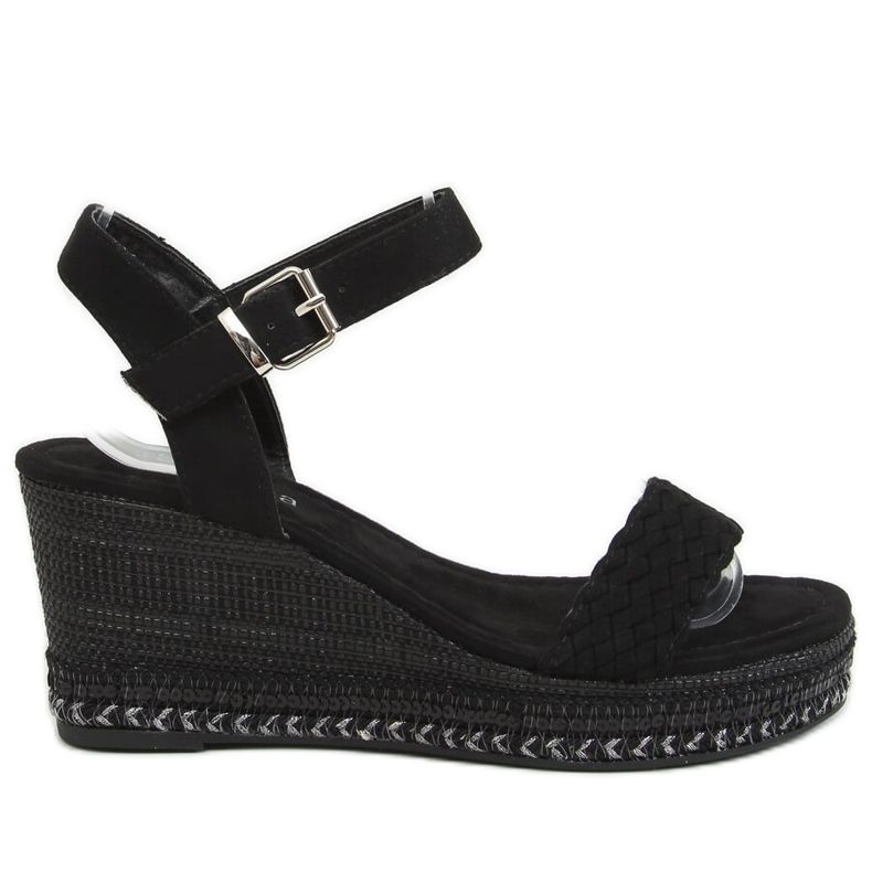 Svarta LL-31 Svarta kilsandaler