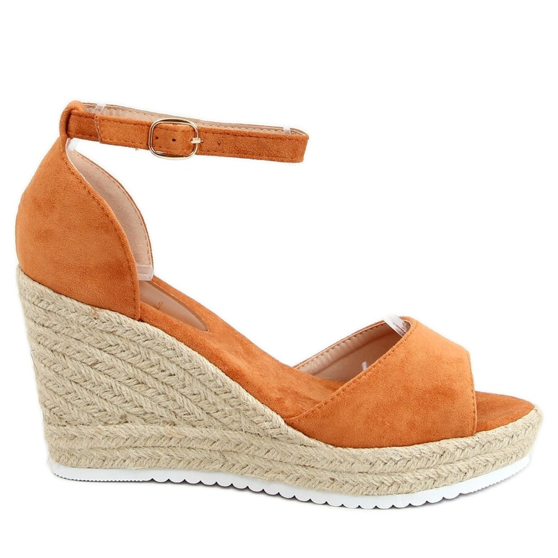 Sandaler espadrilles på kilar kamel 888-89 Camel brun