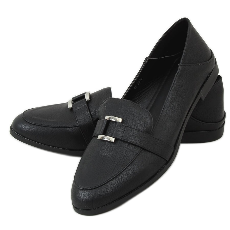 Svarta damloafers 4585 Svart