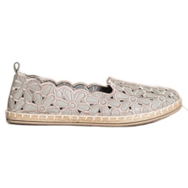 SHELOVET Espadriller med blommönster beige
