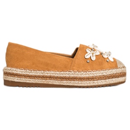 Seastar Espadriller med skal brun