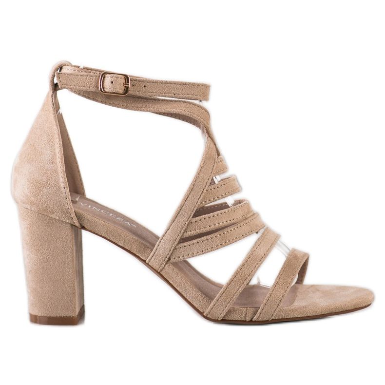 VINCEZA Sandaler med remmar beige