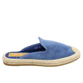 Blue 4821 Blue espadrilles tofflor för kvinnor blå