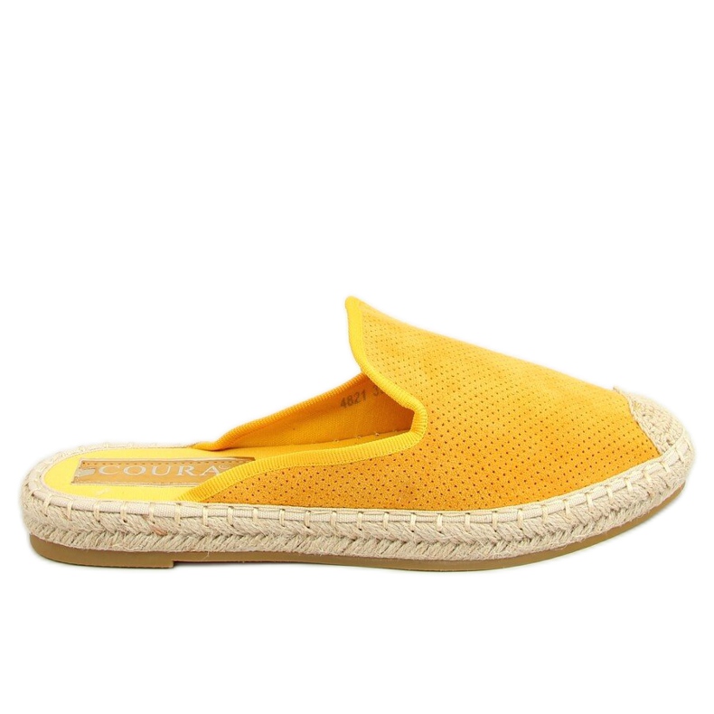 Dam tofflor honung espadrilles 4821 Gul