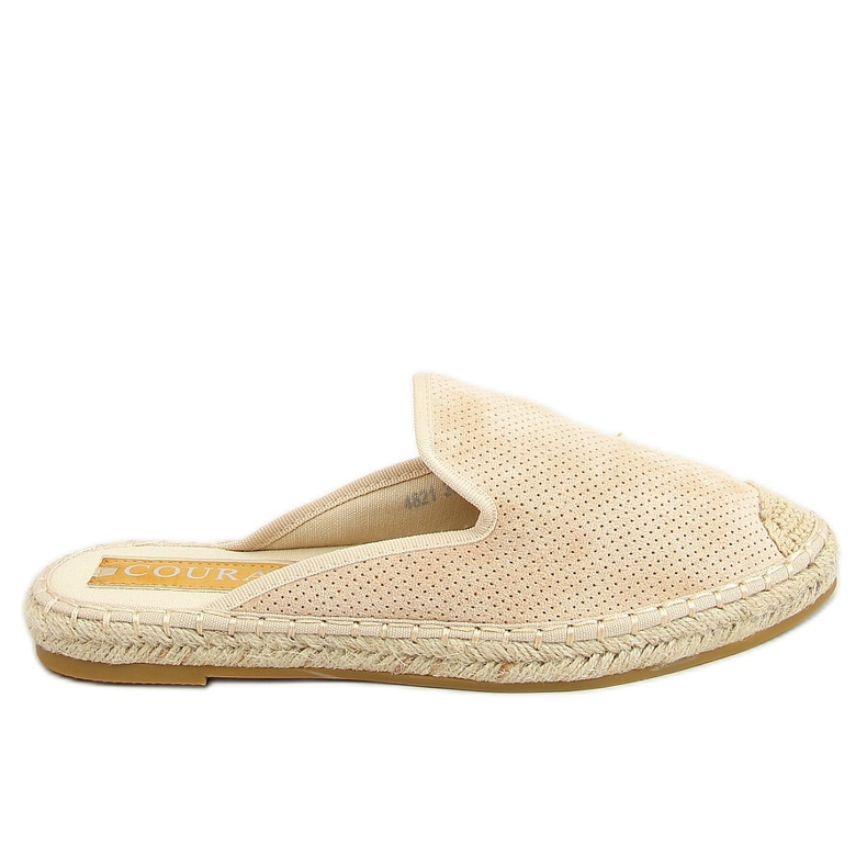Beige espadrilles för kvinnor 4821 Beige tofflor
