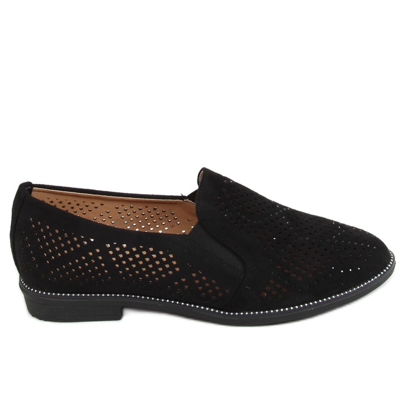 Svarta openwork loafers YT-62 Black