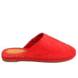 Espadrilles fullfärgad röd 3899 Röd