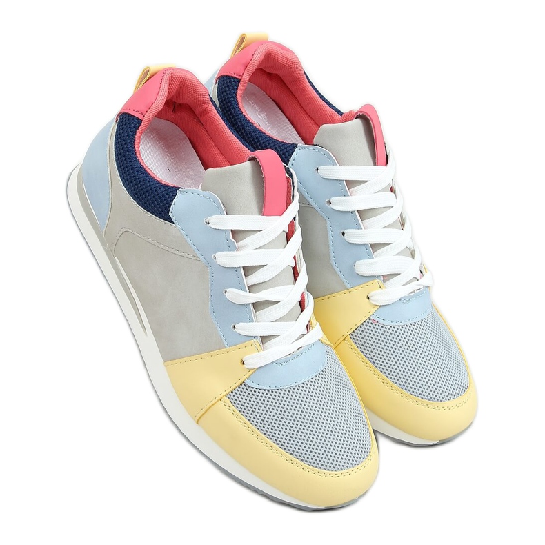 Flerfärgade sportskor B0-546 Blå mångfärgad