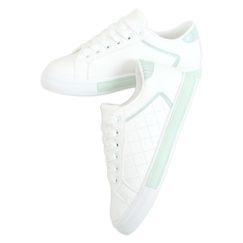 Kvinnors vita och blå sneakers A88-86 Blå