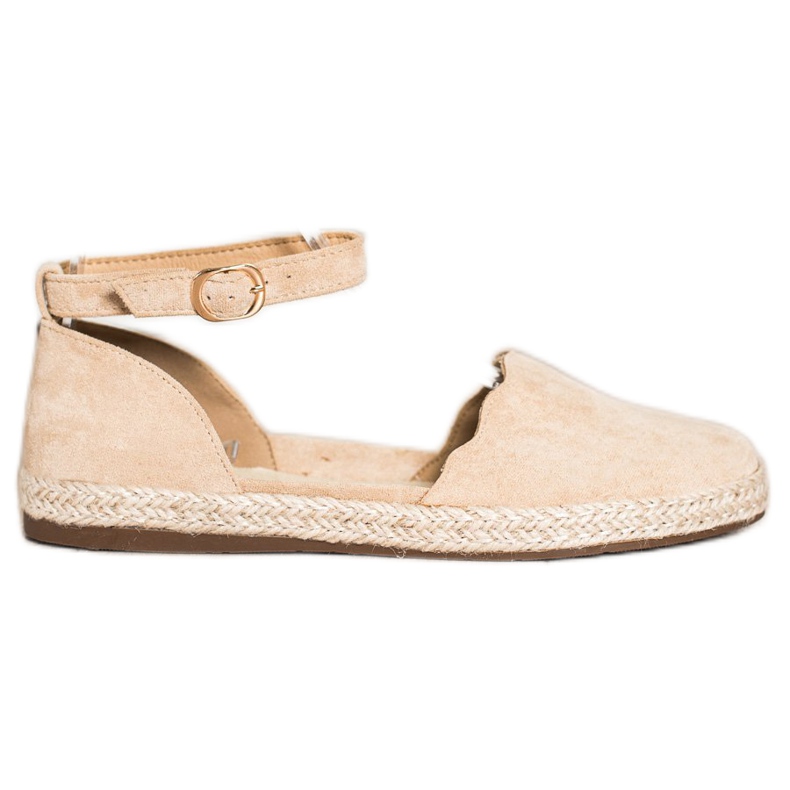 S. BARSKI Beige Espadrilles med spänne S.BARSKI