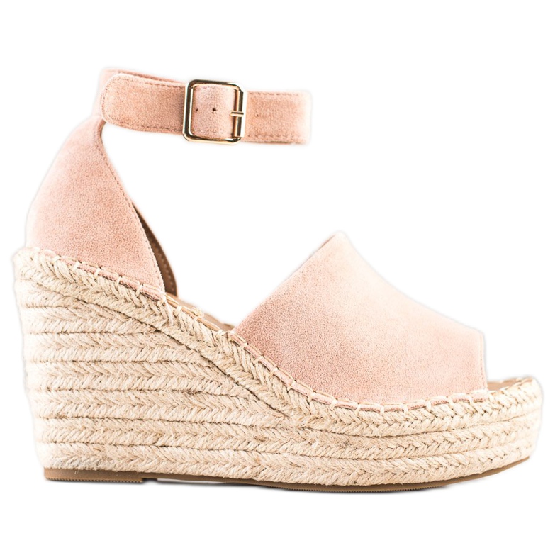 SHELOVET Powder Wedge Sandals rosa