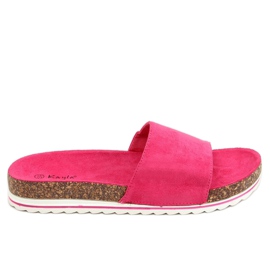Fuchsia kork tofflor för kvinnor 38840 Fushia rosa