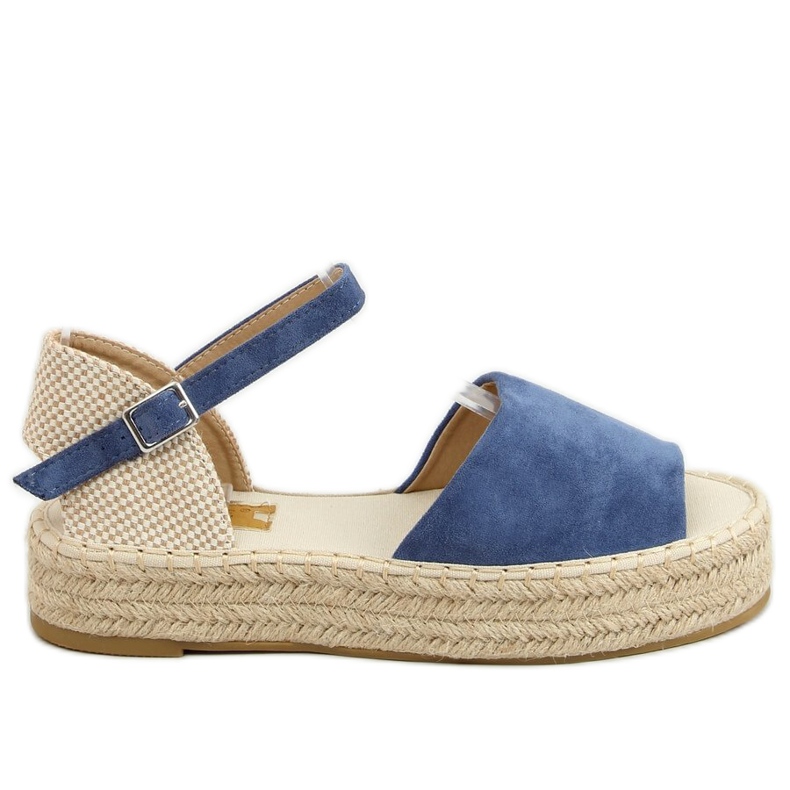 Öppen tå blå espadriller A663-ESP-1 Jeans beige