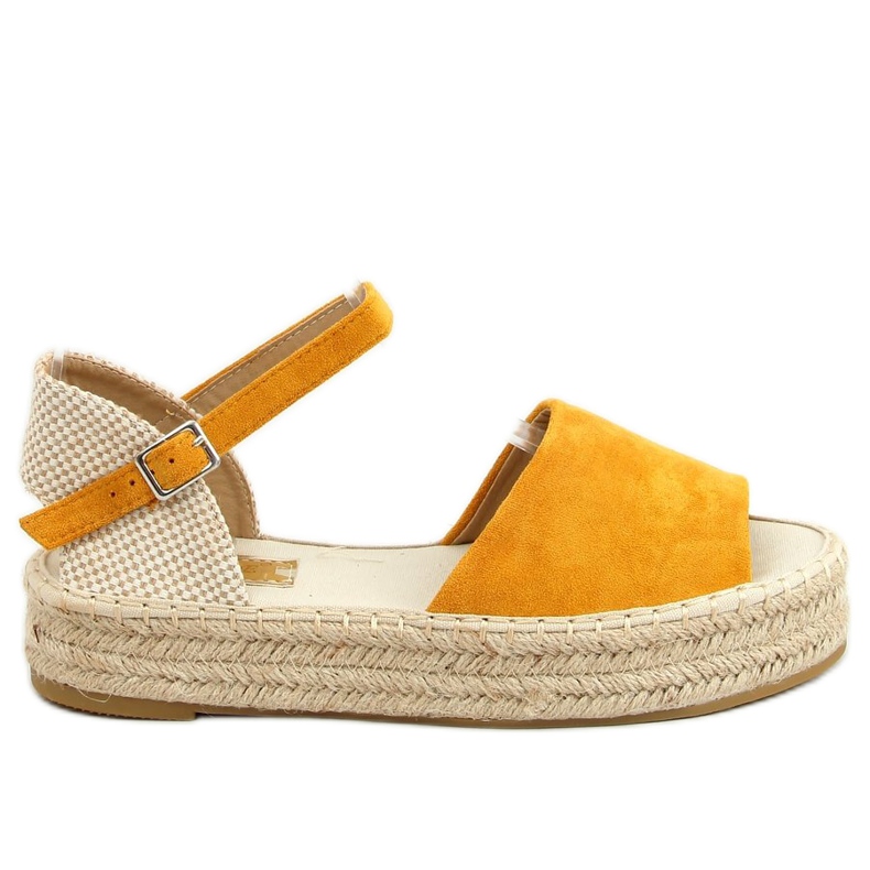 Espadrilles honung med öppen tå A663-ESP-1 Gul beige