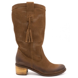 Olivier Kvinnors öppnade stövlar D44 brun